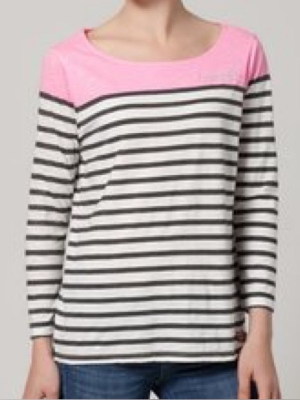 J.Crew Neon Colorblock Stripe Boatneck Shirt